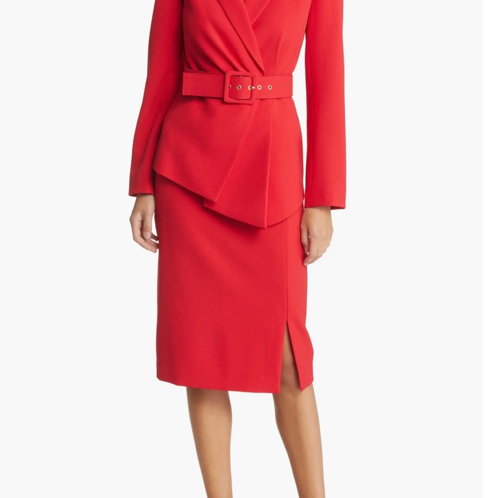 Nested Belted Jacket and Skirt